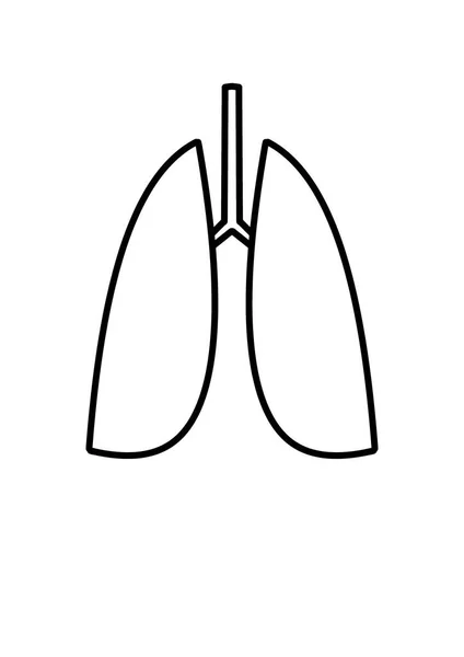 Rysunek Płuc Światowy Dzień Gruźlicy Światowy Dzień Bez Tytoniu Wirus — Zdjęcie stockowe