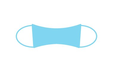 Tıbbi maske ikonu. Coronavirus koruması. Çin gribi enfeksiyonlardan korunmak için steril bir maske. Tıbbi bir tema üzerine illüstrasyon.