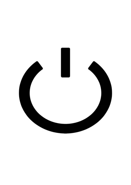 Starta Ikonen Ett Tecken Tändning Och Omstart Symbol För Omstart — Stockfoto