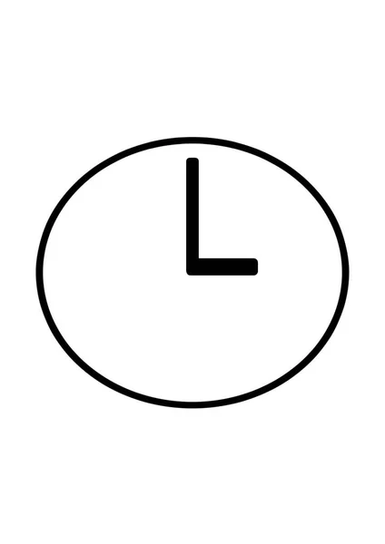 Icône Horloge Symbole Temporel Illustration Heures — Photo