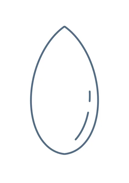 Outline Style Egg Shape Icon Isolated White Background — Stock Photo, Image