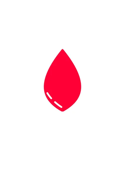 Ікона Краплі Крові Ізольована Білому Тлі Ілюстрація Медичну Тему Всесвітній — стокове фото