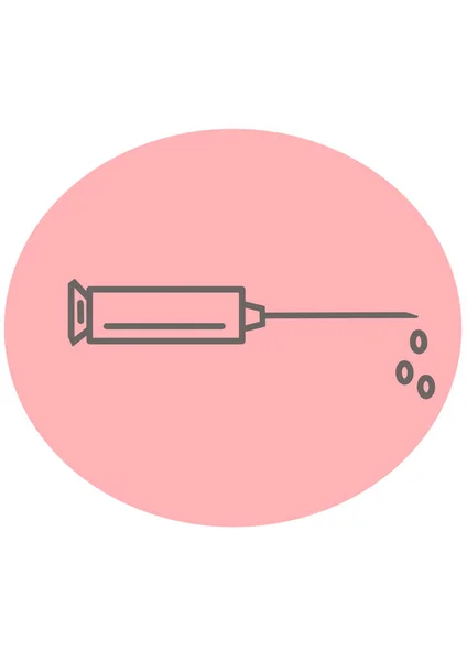 Icono Jeringa Vacunación Vacunas Ilustración Sobre Tema Médico Signo Atención —  Fotos de Stock