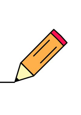 Doodle Kalemi. Notlar ve çizimler teması üzerine illüstrasyon.