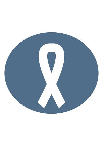 Ícone Fita Consciência Câncer Mama Ilustração Para Campanha Sensibilização Outubro — Fotografia de Stock