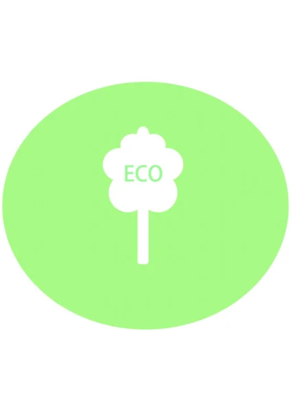 Boom Eco Stijl Icoon Lokotype Het Thema Natuurbescherming Wereldnatuurdag Zorg — Stockfoto