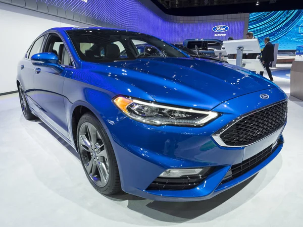 New York Usa Aprile 2017 Ford Fusion Sport Mostra Durante — Foto Stock