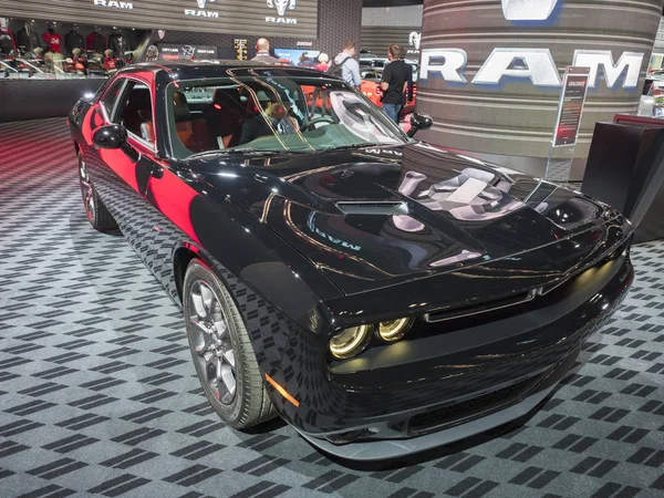 Detroit Января 2018 Года Dodge Challenger Awd Североамериканском Международном Автосалоне — стоковое фото