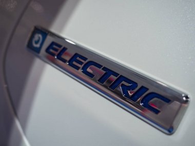 Detroit, bize - 15 Ocak 2018: Honda netlik Kuzey Amerika Uluslararası Otomobil Fuarı'nda şehir Detroit Cobo Center'da sırasında ekranda.