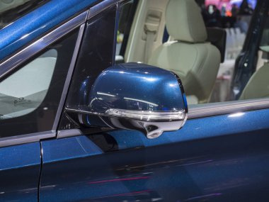 Detroit, bize - 15 Ocak 2018: Gac motorlar Gm8 Kuzey Amerika Uluslararası Otomobil Fuarı'nda şehir Detroit Cobo Center'da sırasında ekranda.