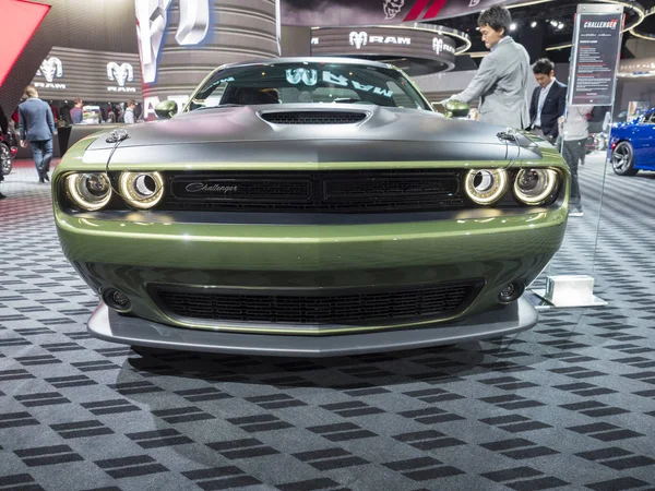 Detroit Enero 2018 Dodge Challenger 392 Exhibición Durante Salón Internacional — Foto de Stock