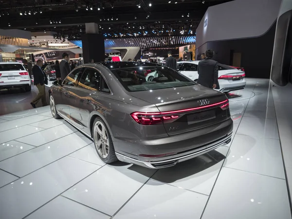 Detroit Enero 2018 Audi A8L Exhibición Durante Salón Internacional Del — Foto de Stock