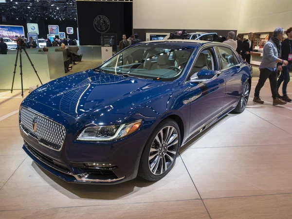 Detroit Enero 2018 Lincoln Continental Exhibición Durante Salón Internacional Del — Foto de Stock