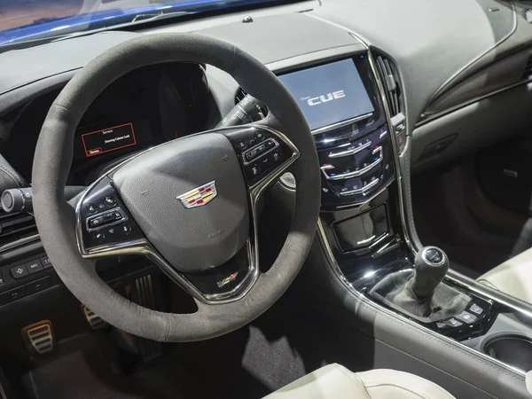 Detroit Nekünk 2018 Január Cadillac Ats Coupé Kijelző Alatt Észak — Stock Fotó