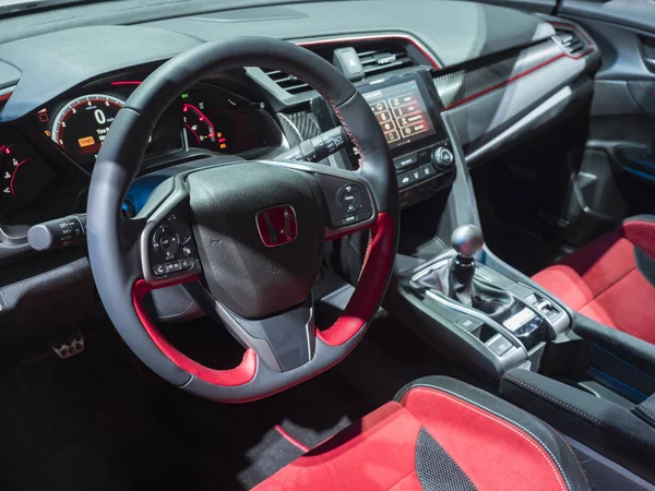 Detroit Oss Januari 2018 Honda Civic Type Displayen Den Nordamerikanska — Stockfoto