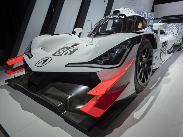 Detroit Enero 2018 Acura Imsa Prototipo Coche Carreras Exhibición Durante —  Fotos de Stock