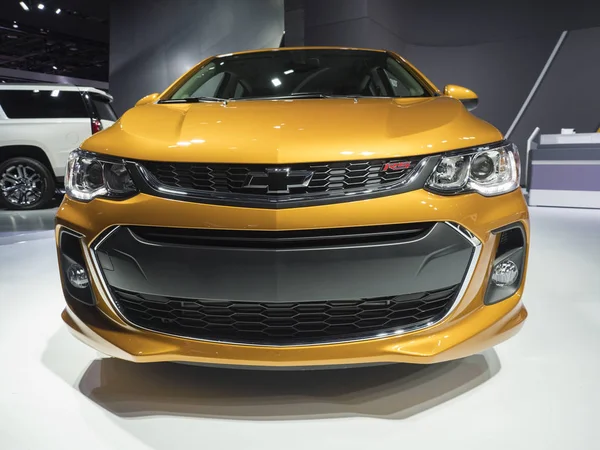 Detroit Enero 2018 Chevrolet Sonic Turbo Exhibición Durante Salón Internacional —  Fotos de Stock