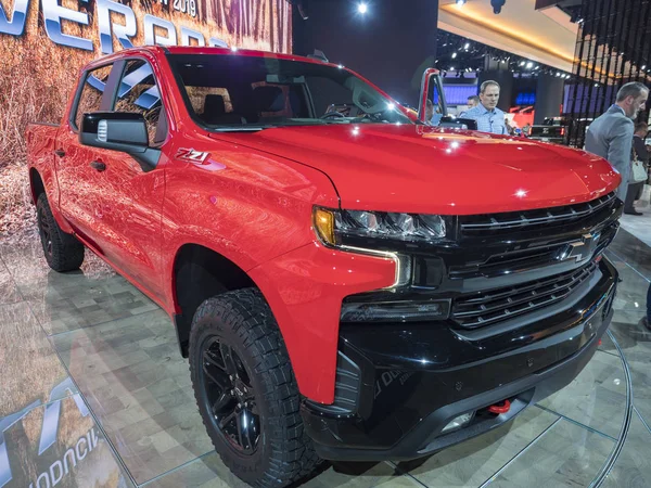 Detroit Oss Januari 2018 Chevrolet Silverado Trail Boss Pickup Lastbil — Stockfoto