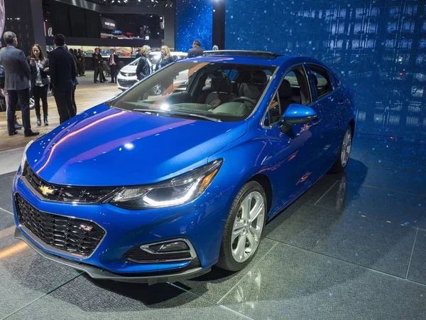 Detroit Eua Janeiro 2018 Chevrolet Cruze Exibição Durante North American — Fotografia de Stock