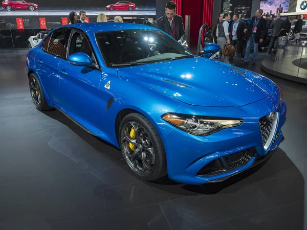 Detroit Januari 2018 Alfa Romeo Giulia Tentoongesteld Tijdens North American — Stockfoto