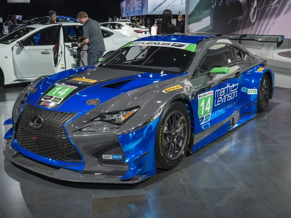 Detroit Eua Janeiro 2018 Carro Corrida Lexus Gt3 Exibição Durante — Fotografia de Stock