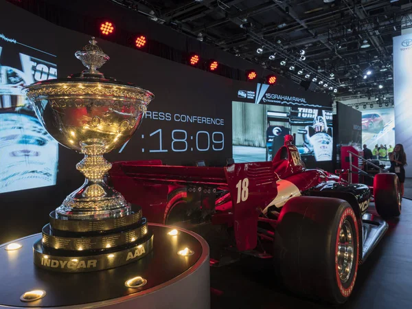 Detroit Enero 2018 Trofeo Indycar Nuevo Coche Carreras Exhibición Durante — Foto de Stock