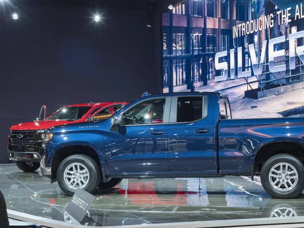 Detroit January 2018 Chevrolet Silverado Display North American International Auto — Stock Photo, Image