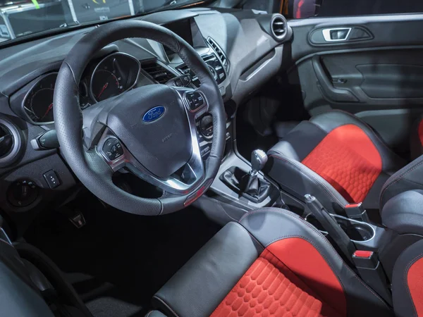 Detroit Eua Janeiro 2018 Ford Fiesta Exibição Durante North American — Fotografia de Stock