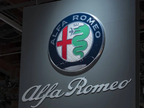 Detroit January 2018 Alfa Romeo Logo Display North American International — Stock Photo, Image