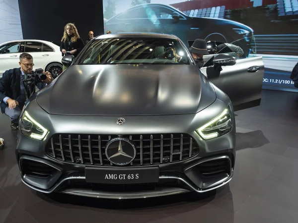 Mercedes Amg Gt 63 S op de 2018 New York International AutoShow — Stockfoto