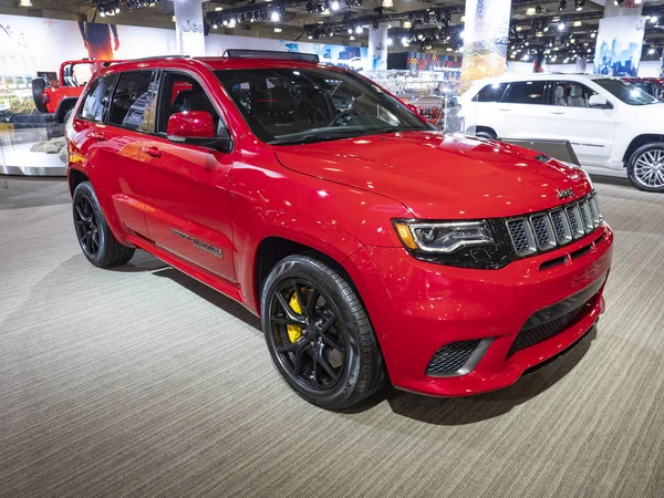 Jeep Grand Cherokee Trackhawk a 2018-ban New York-i nemzetközi autó show — Stock Fotó