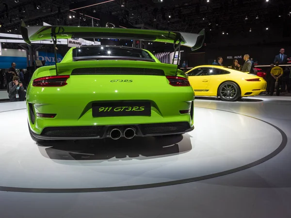 Porsche 911 GT3 RS Wiessach package at the 2018 New York International Auto Show — Stock Photo, Image