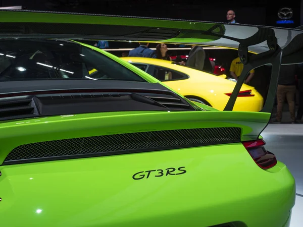 Porsche 911 GT3 RS Wiessach package at the 2018 New York International Auto Show — Stock Photo, Image