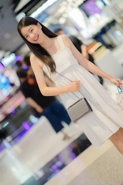happy women and joyful and  happy in shopping mall center, buying and shopping consumerism, discount and sale period for customer shopping