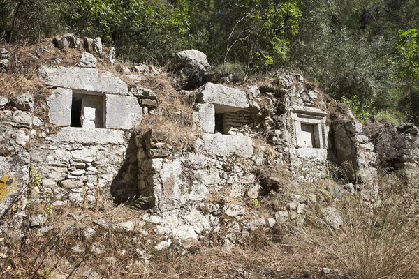 The sarcophagus in the reserve near Olympos in Ciral Turkeyi — Stock Photo, Image