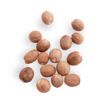 Hindistan cevizi beyaz arkaplanda izole edildi