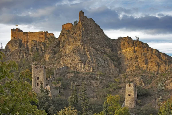 Medieval castle of Narikala and Tbilisi city overview, Republic of Georgia, Caucasus region — Stock Photo, Image