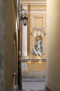 St Martin's kilise mimari detaylar Varşova Old Town Polonya