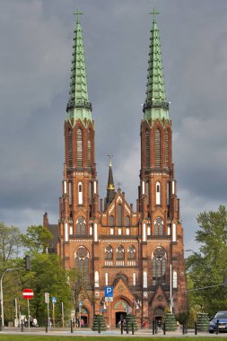 Saint Michael Archangel ve Saint Florian şehit Varşova Praga semtinde ikiz Kuleli Katedrali