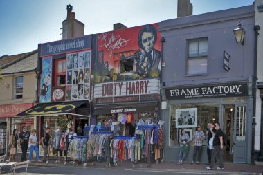 Tipik İngiliz townhouse Brighton. 01 Şubat 2017 Brighton, Büyük Britanya.
