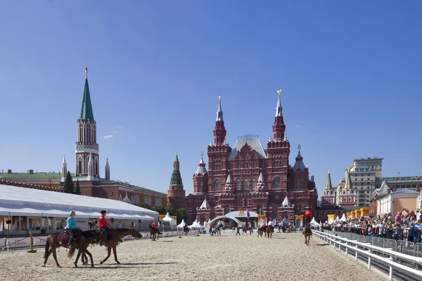 Der berühmte rote Platz der russischen Hauptstadt Moskau — Stockfoto