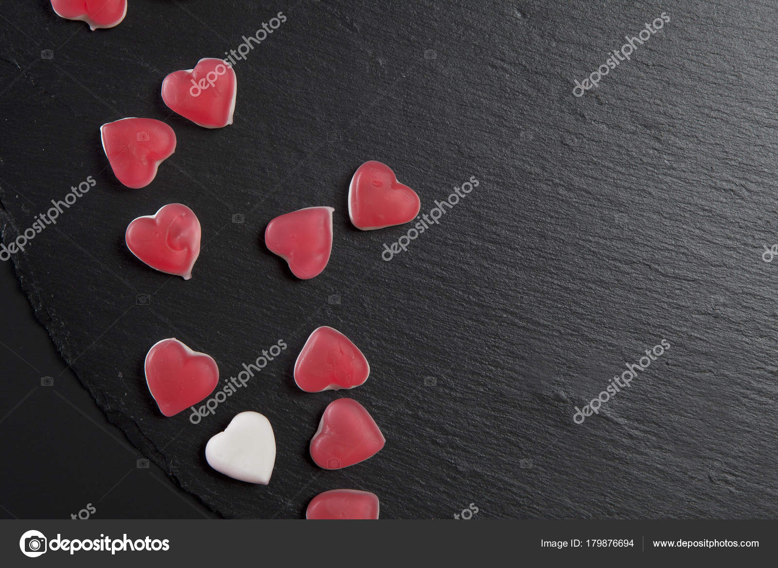 The Red Marmalade Hearts On A Black Slate Board Valentine S Day