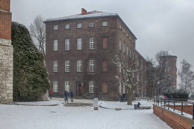 Wawel Royal Castle Wawel tepe üzerinde. Krakow Polonya