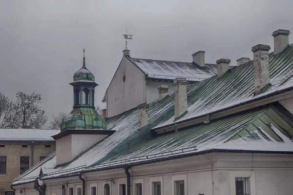 Daken van huizen in Krakau — Stockfoto
