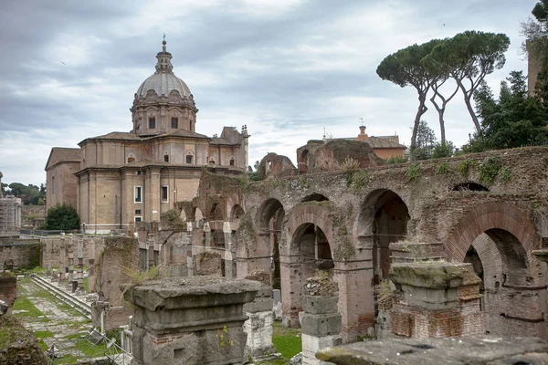 Vista sobre Fórum Imperial Roma — Fotografia de Stock