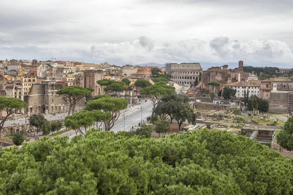 Vista sobre Fórum Imperial Roma — Fotografia de Stock