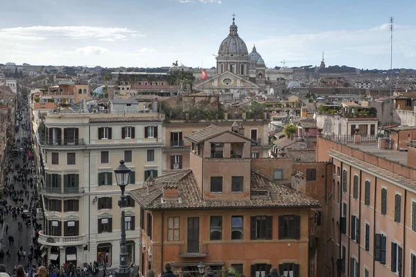 Vista panorámica de Roma y la Basílica de San Pedro, Italia —  Fotos de Stock