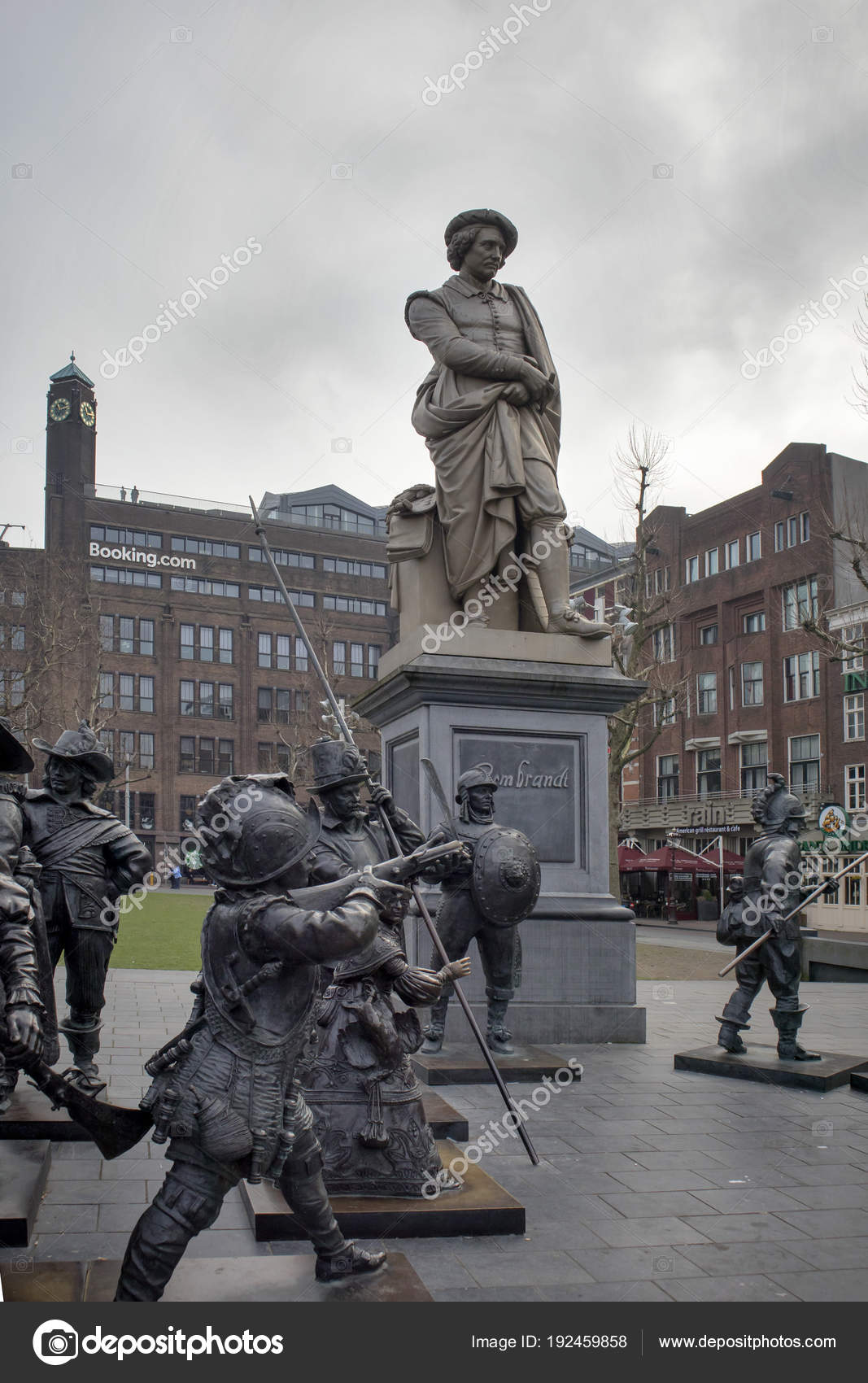 Estátua de Rembrandt em Rembrandtplein Praça Rembrandt