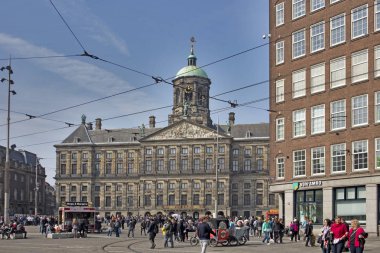 Cephe Merkezi square Amsterdam Kraliyet Sarayı. Amsterdam Hollanda Hollanda.