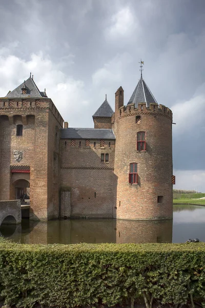 Muiden Nederland April 2018 Het Kasteel Muiderslot Het Dorp Muiden — Stockfoto